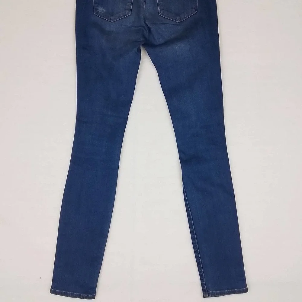 Pacsun‎ Mid Rise Denim Jegging Size 25 w/ Distressed Dark Wash Denim
